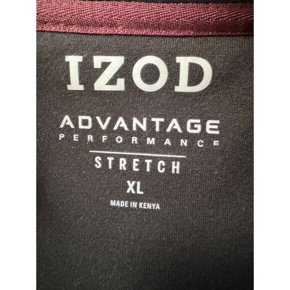 Izod Advantage Performance Stretch Grey Quarter-Zip Pullover Sweatshirt XL - Picture 2 of 16